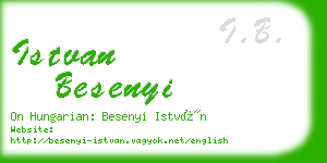 istvan besenyi business card